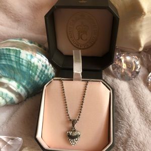 Vintage Juicy Couture Crystal Heart Necklace